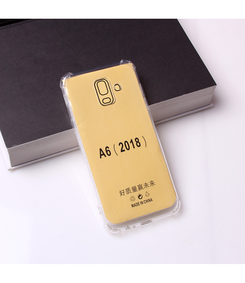 Drop Case TPU Schutzhülle (1mm) mit Kantenschutz für Samsung Galaxy A6 (2018), Art:000494