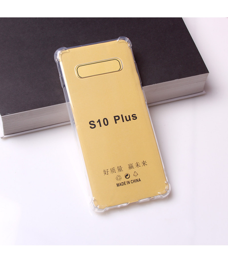 Drop Case TPU Schutzhülle (1mm) mit Kantenschutz für Samsung Galaxy S10 Plus, Art:000494
