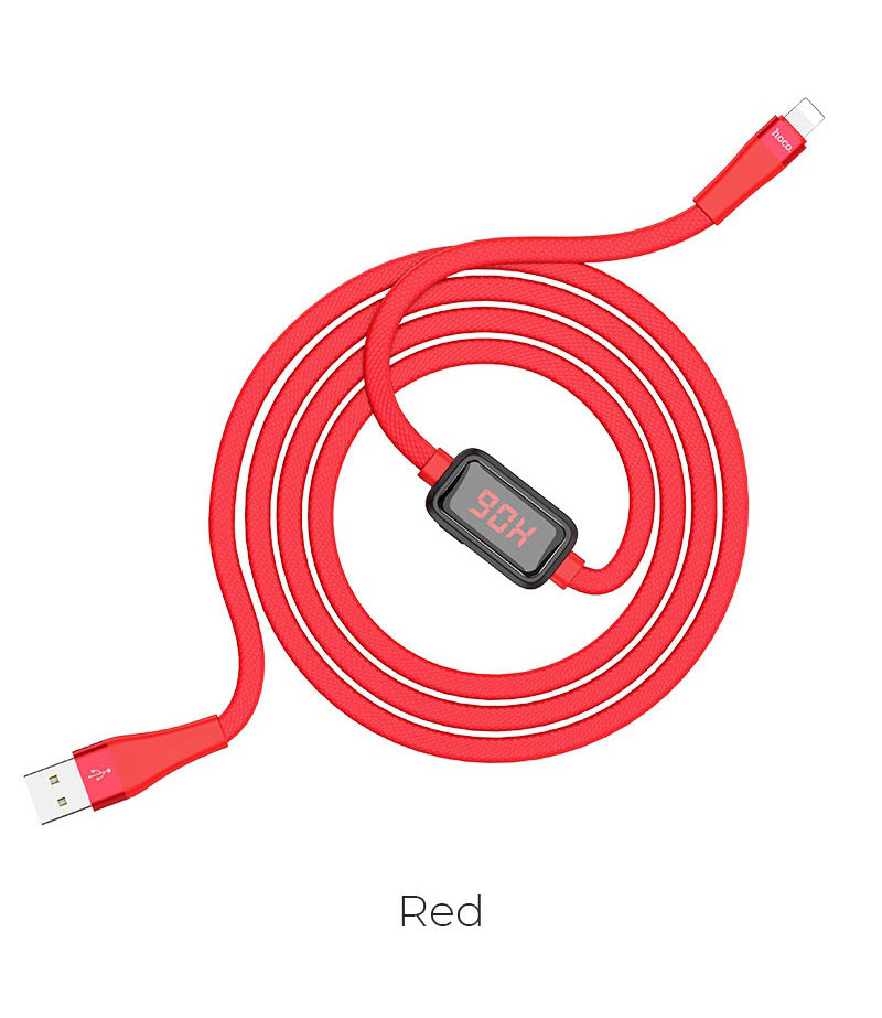 Hoco S4 Ladedatenkabel mit Zeitanzeige für Lightning/ Charging data cable with display, Art.:000766