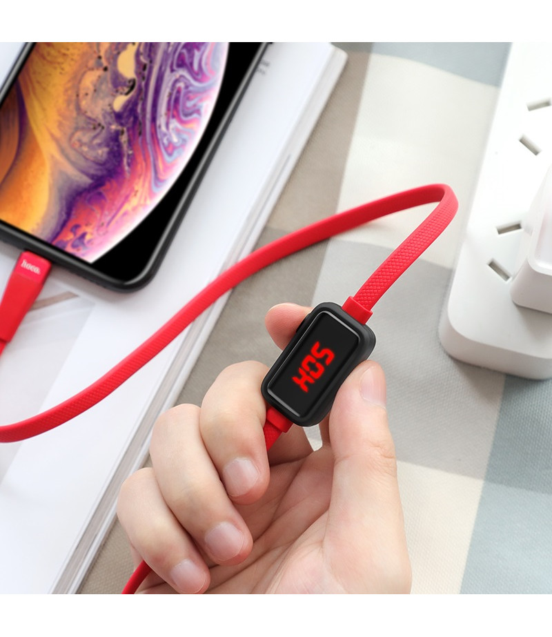 Hoco S4 Ladedatenkabel mit Zeitanzeige für Lightning/ Charging data cable with display, Art.:000766