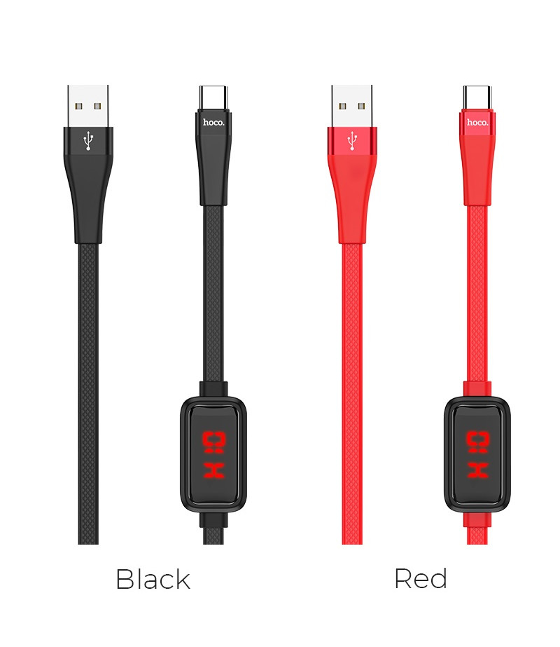 Hoco S4 Ladedatenkabel mit Zeitanzeige für Typ-C/ Charging data cable with display, Art.:000766