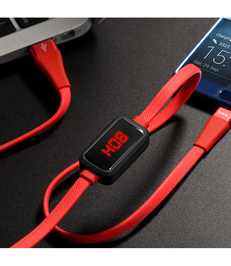 Hoco S4 Ladedatenkabel mit Zeitanzeige für Typ-C/ Charging data cable with display, Art.:000766