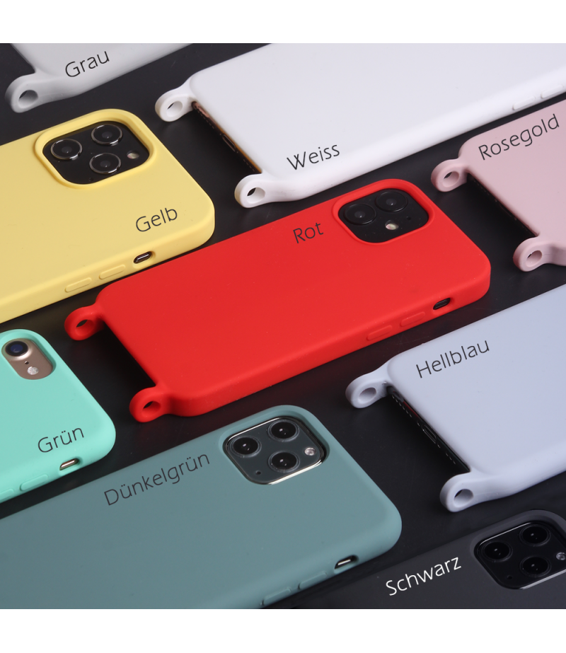 Handyhülle soft touch silicone case mit ösen für kette für iPhone 11 Pro, Art.:000350