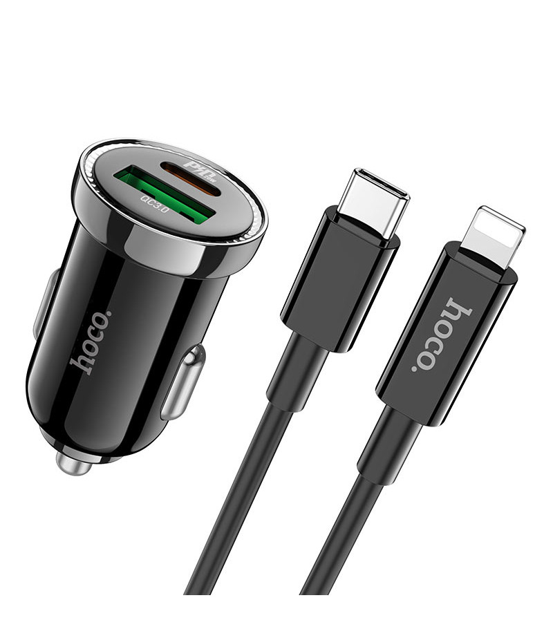 Hoco Z44 Auto Ladegerät mit Typ-C und USB A (PD20W+QC3.0) , Art.:000951
