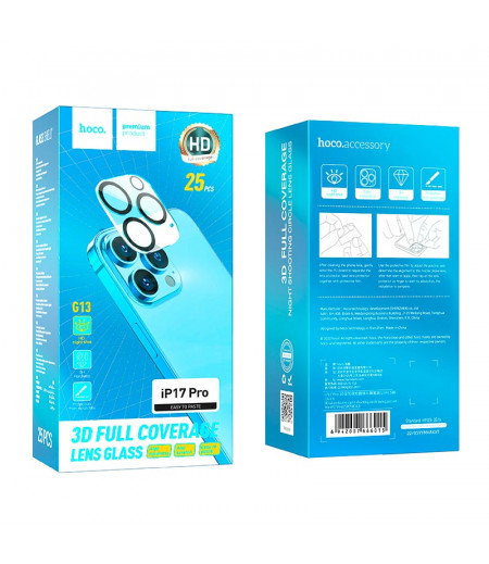 HOCO 3D-Kameraglas mit voller Abdeckung für iPhone 17 Pro (G13), Art.:000905