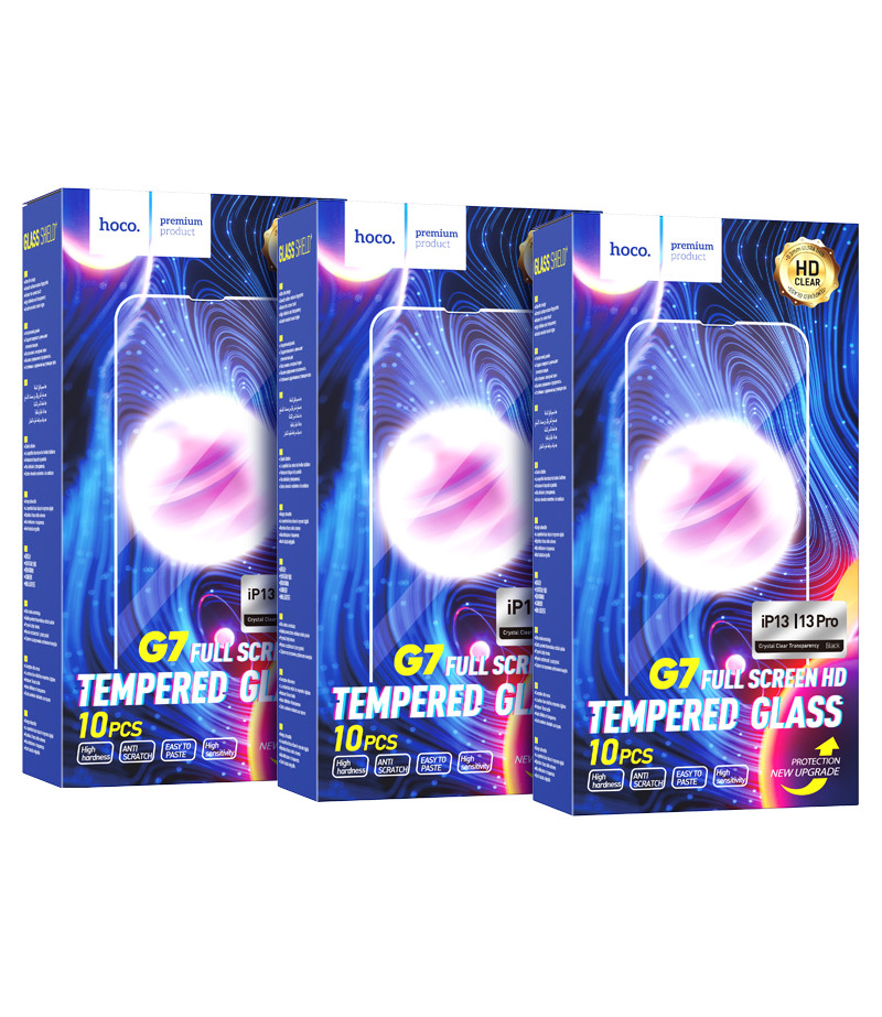 Hoco Full screen HD tempered glass set für iPhone 13 Pro Max , 14Plus (6.1) (G7), Art.:000900