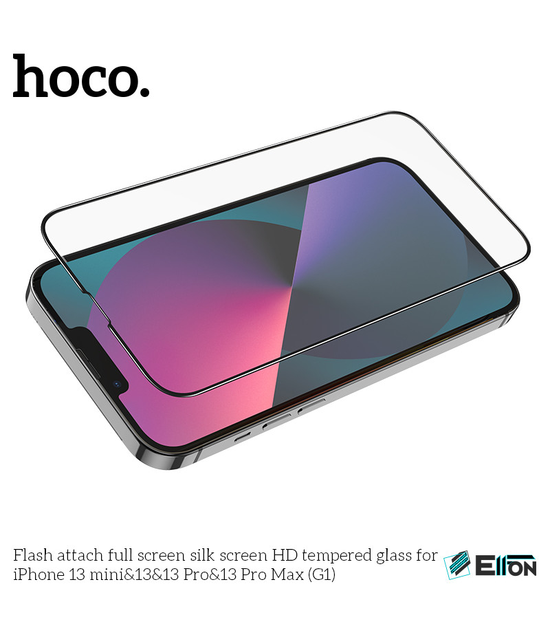 Hoco Full screen HD tempered glass set für iPhone 13 Pro Max (6.1) (G7), Art.:000900