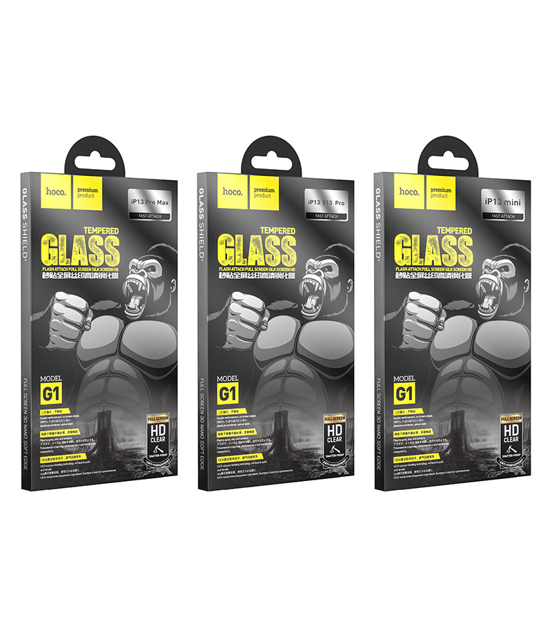 Hoco Flash Attach Full Screen HD Tempered Glass für iPhone 13/ 13 Pro/ 14 (G1), Art.:000173