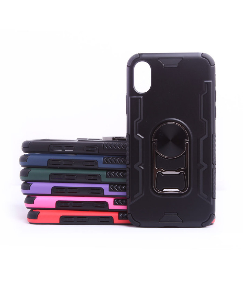 Metal Armour Case With Magnetic Ring and Beer Opener für iPhone X/Xs, Art.:000798