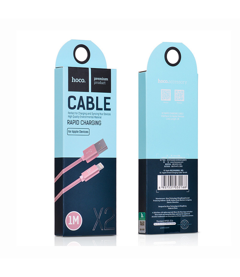 Hoco X2 Geflochten Lightn. Kabel 1m, Art.:000402