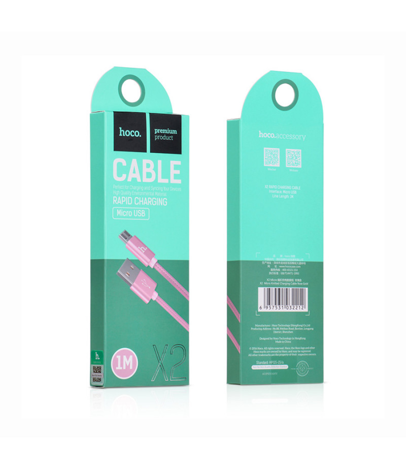 Hoco X2 Geflochten Micro Kabel 1m, Art.:000402
