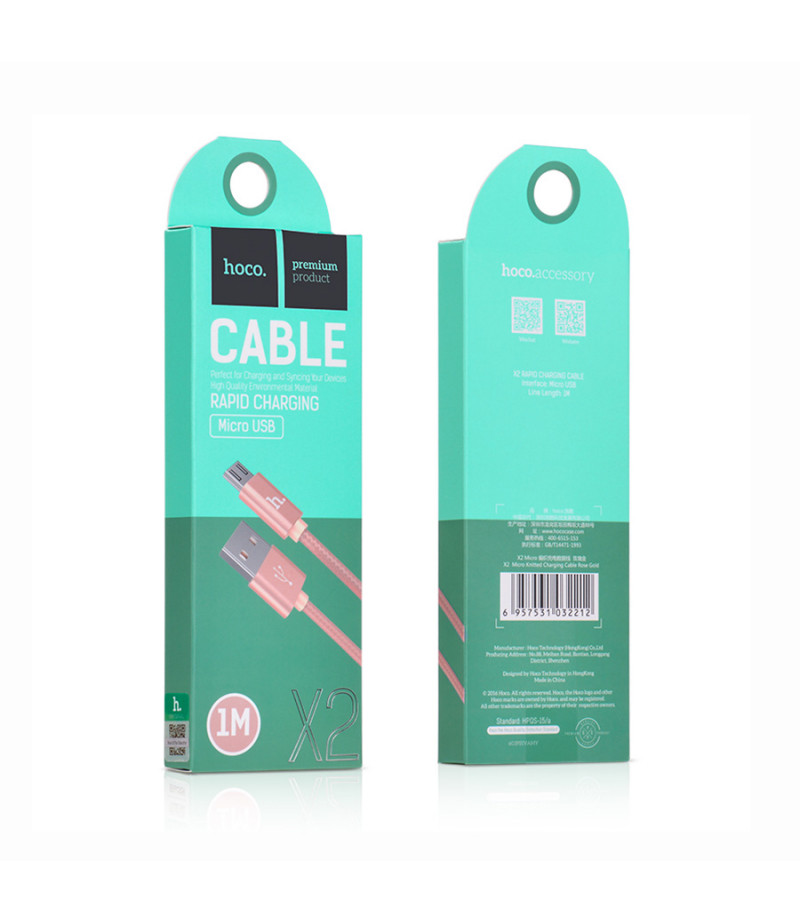 Hoco X2 Geflochten Micro Kabel 1m, Art.:000402