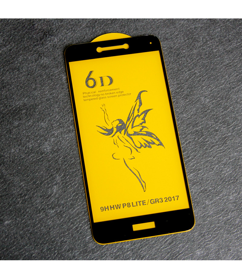 Full Glue Curved Tempered Glass Screen Protector für Huawei P8 Lite 2017/ GR3 2017, Art:000298