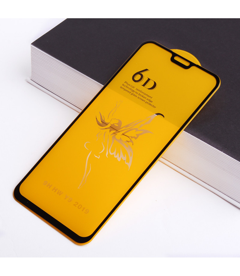 Full Glue Curved Tempered Glass Screen Protector für Huawei Y9 2019/  Honor X8 / Y8S , Art:000298