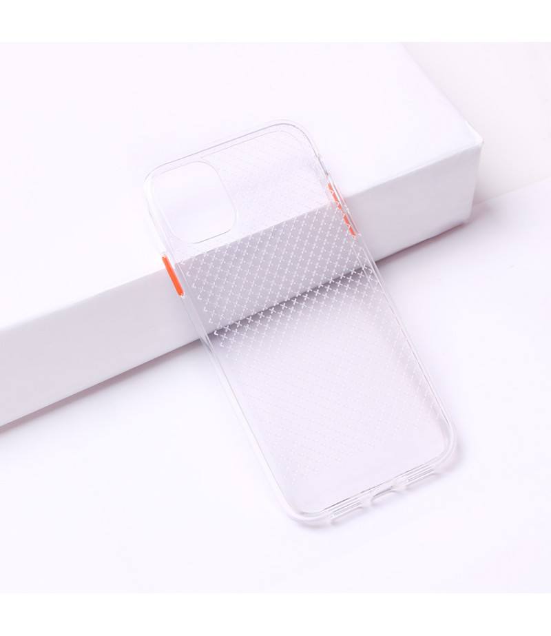 Transparentes Silikon case mit 2mm Farbknöpfen für iPhone 11 Pro, Art.:000694