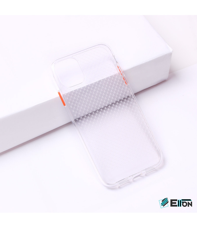 Transparentes Silikon case mit 2mm Farbknöpfen für iPhone 11 Pro Max, Art.:000694