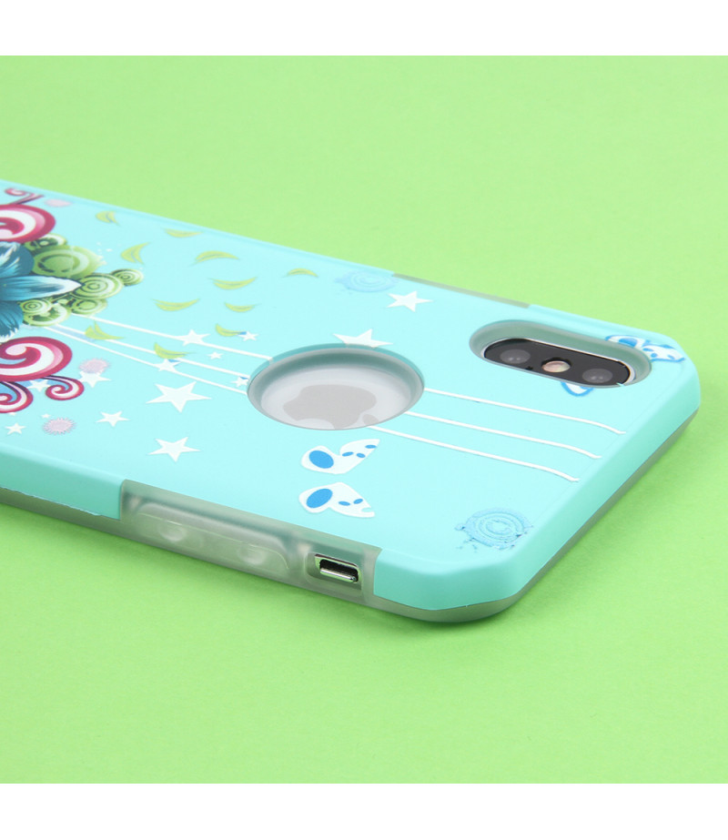 2in1  tpu +PC oily +printing picture für iPhone X/XS Art.:000699