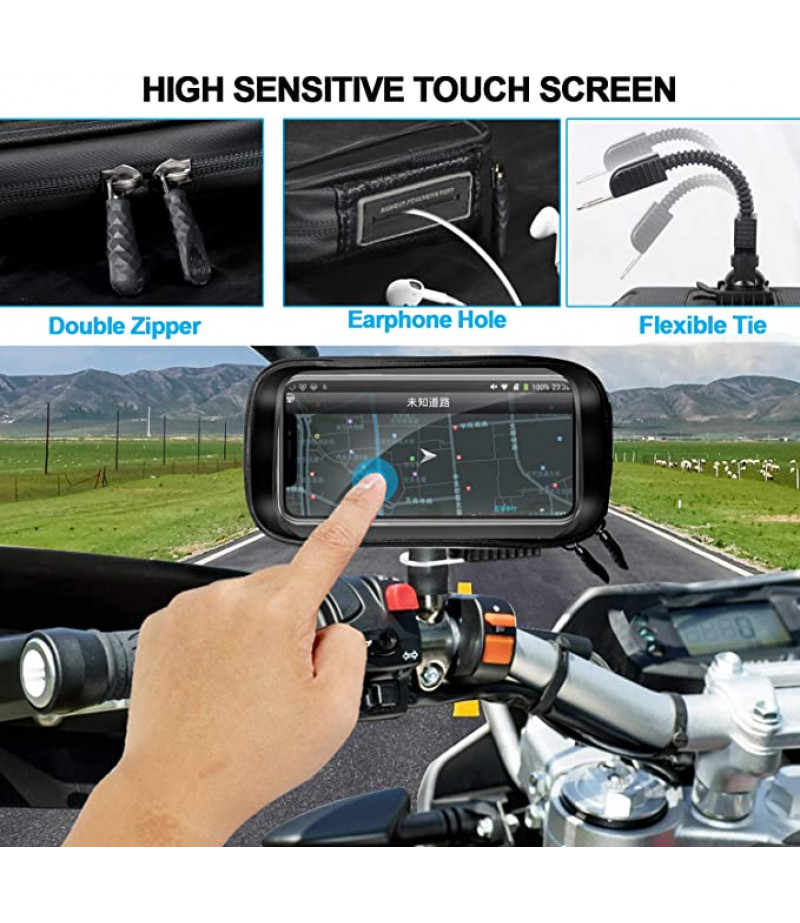 Wasserdicht Motorrad Handy Halterung 5.8 Zoll universal 360° Handlebar Art.:000015-1