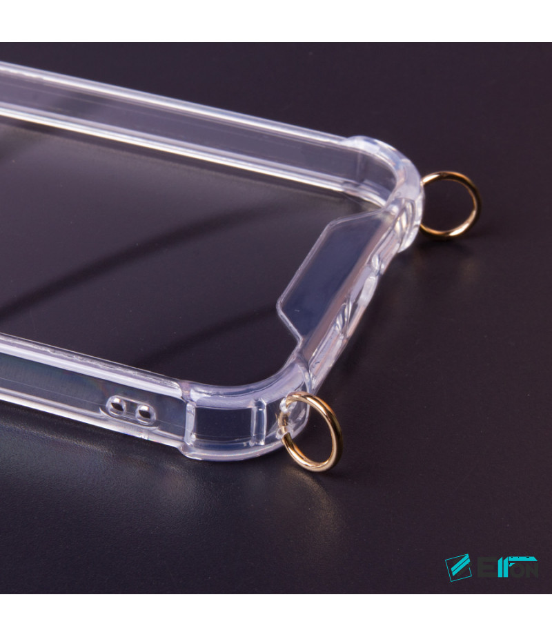 Vorpräparierte TPU+PC hart kristallklar Hülle mit Golden Ring für iPhone 6/6s, Art.:000004-1