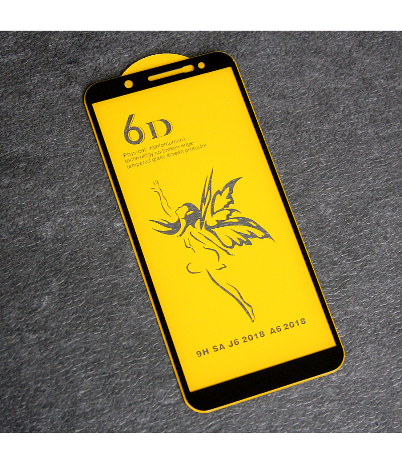 Full Glue Curved Tempered Glass Screen Protector für Samsung A6 (2018)/ J6 (2018), Art:000298