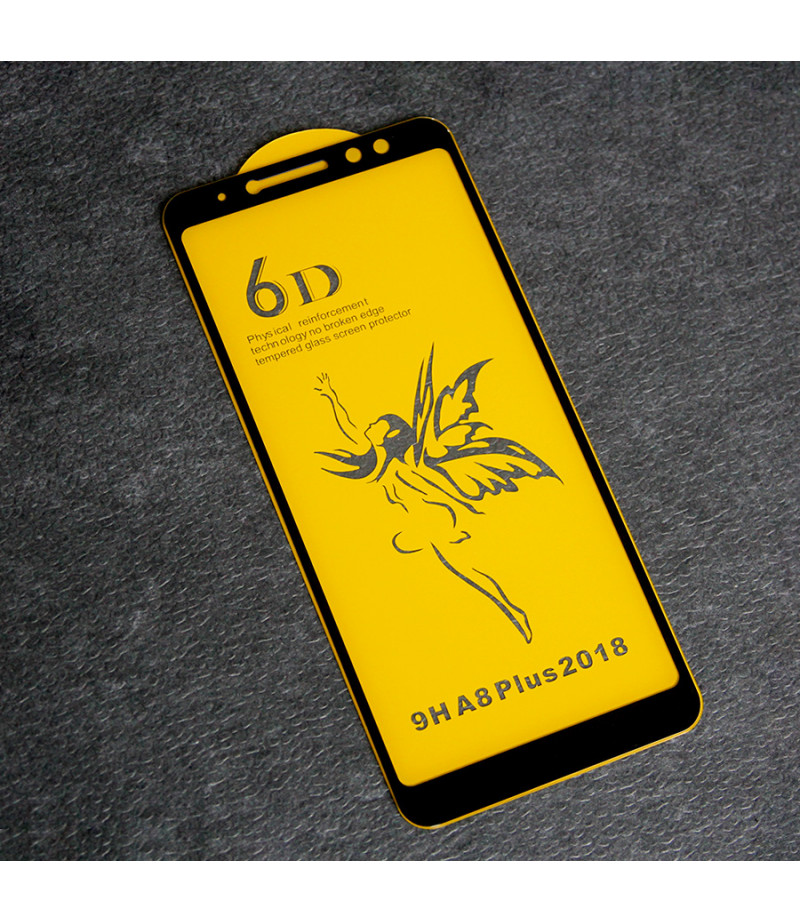 Full Glue Curved Tempered Glass Screen Protector für Samsung A8 Plus (2018), Art:000298